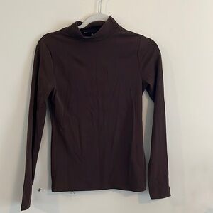 Banana Republic Chocolate Brown Turtleneck Shirt NWT  Casual Fall Winter S